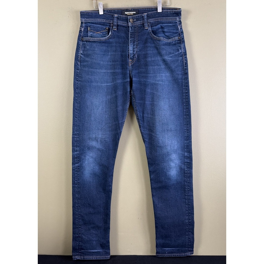 Revtown Taper Jeans Mens  33x36 Dark Wash Stretch Decade Denim